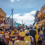 Garifuna people celebrating in Dangriga, Belize, photograph by Garinagu Melivn